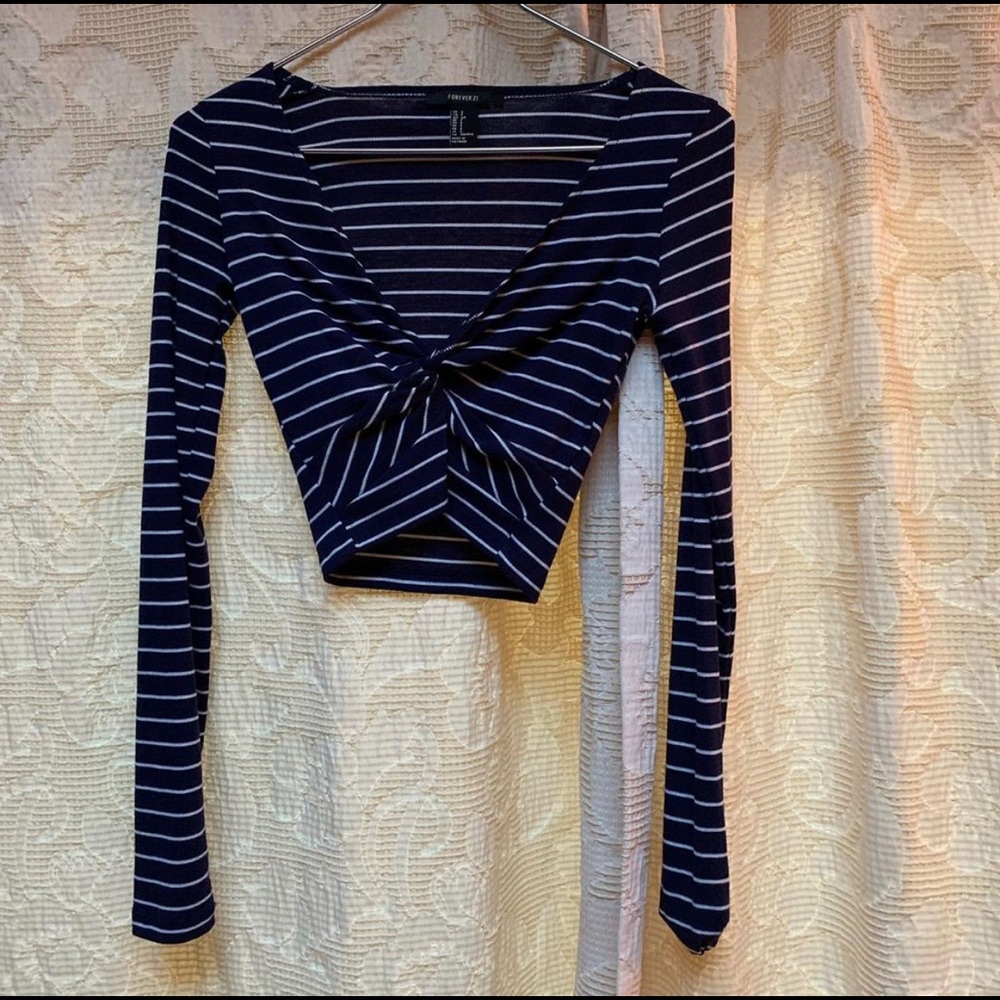 Forever 21 Striped Crop Top